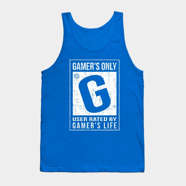 RATED G FOR GAMER! White DesignV1.3 Tank Top by ArelArts